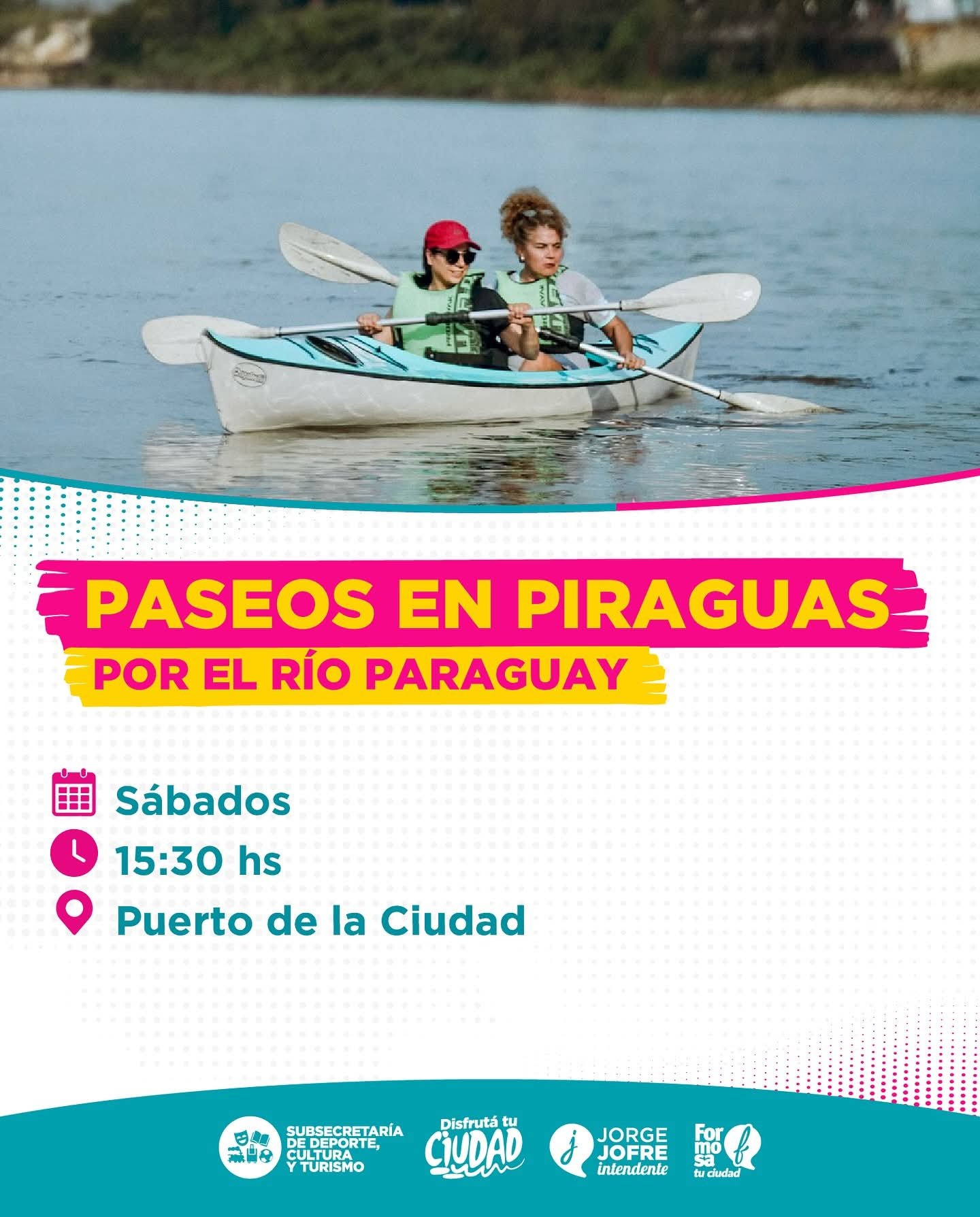 paseos en piraguas por el río Paraguay