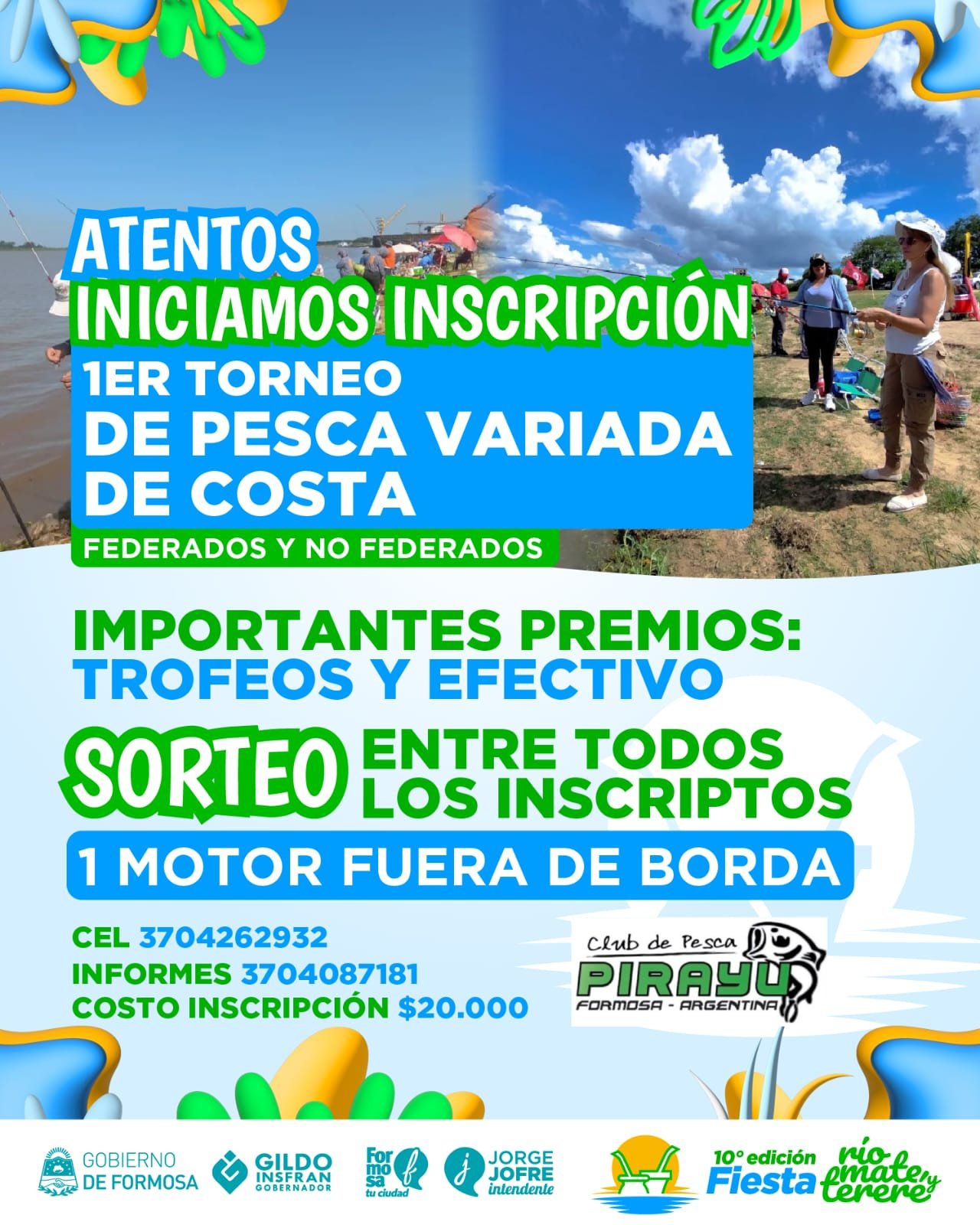 1er torneo de pesca variada de costa premios