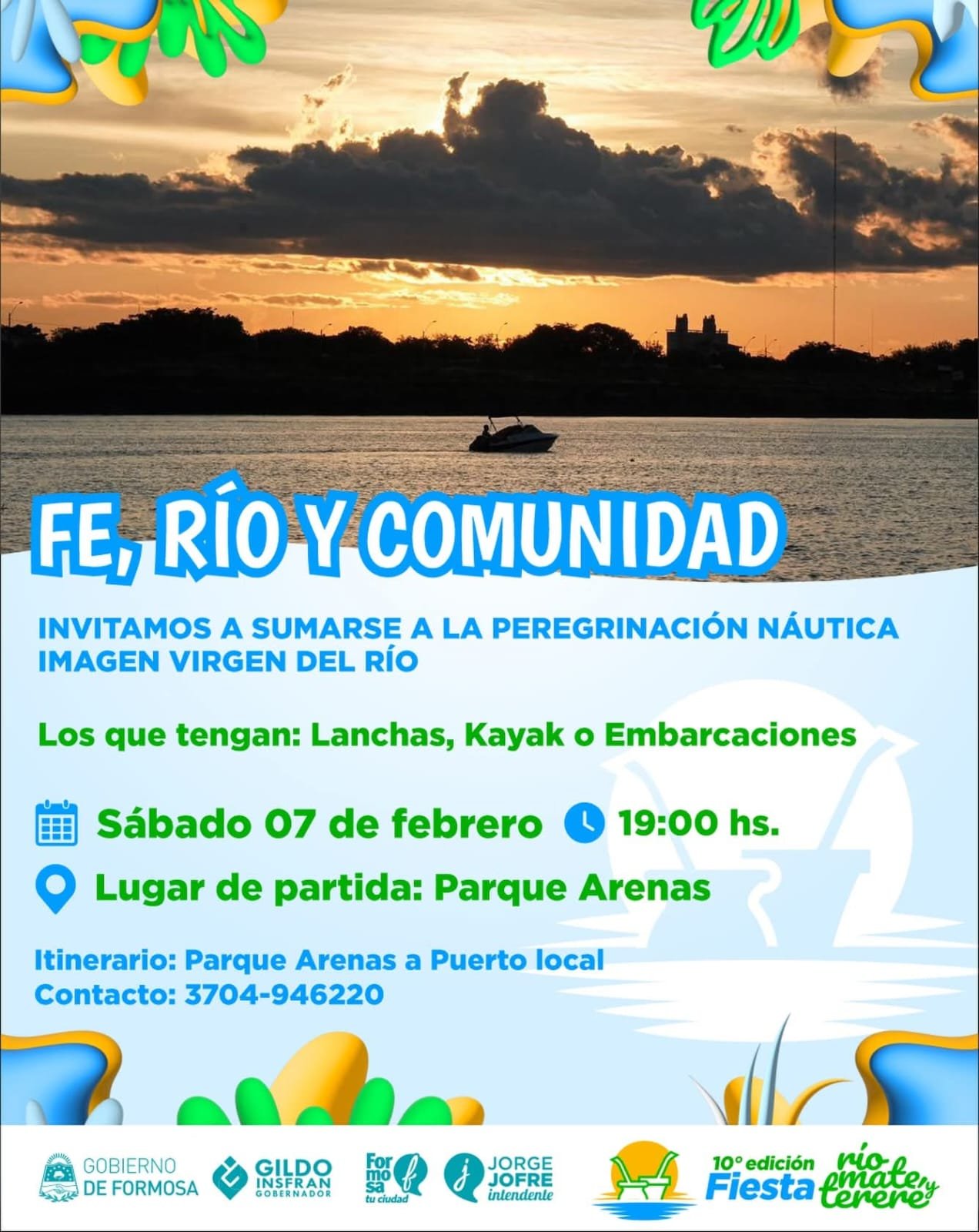 fe río y comunidad peregrinación náutica lanchas kayak embarcaciones